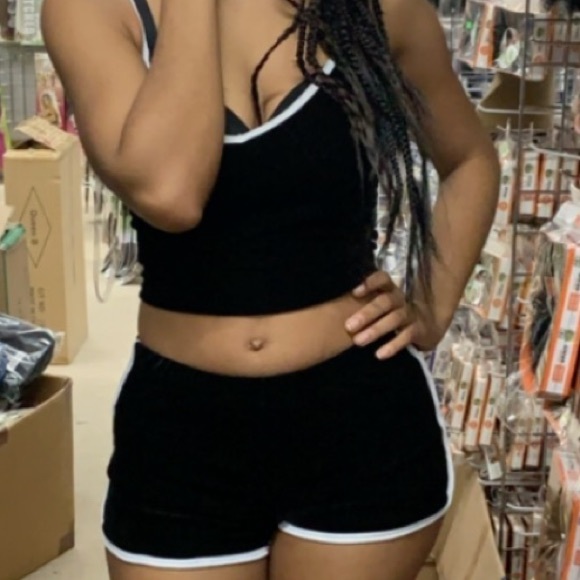 Black Velvet Two Piece Set - Picture 1 of 1